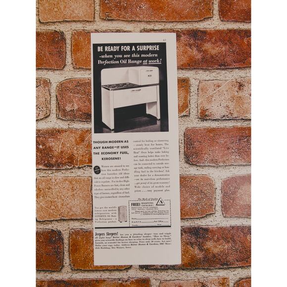 1940s Vintage Print Ad Kerosene Oil Kitchen Applicance Function and Design - Picture 10 of 10